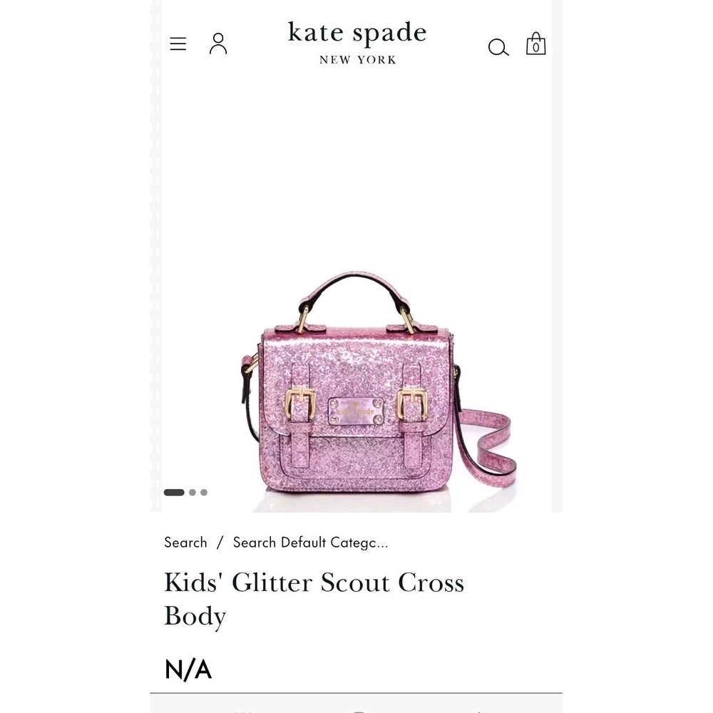 Kate Spade New York Childrens Glitter Scout Crossbody Bag Pink Messnger Sparkle
